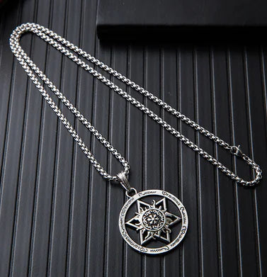 Trendy Men's Necklace with Hip-Hop Pendant and Chain