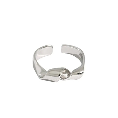 18k Gold Spiral Silver Ring for Women
