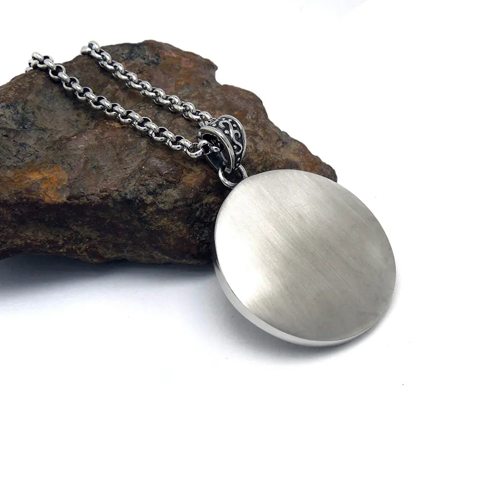 Bold Men's Titanium Steel Star Necklace with Pendant