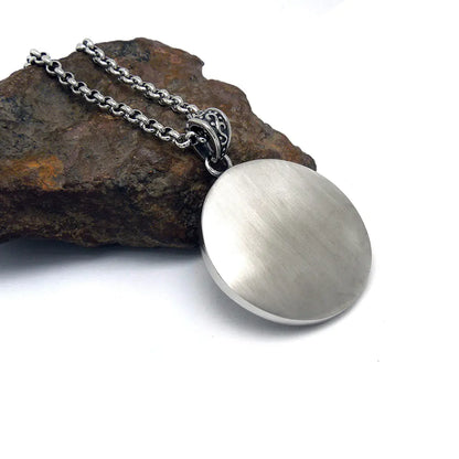 Bold Men's Titanium Steel Star Necklace with Pendant