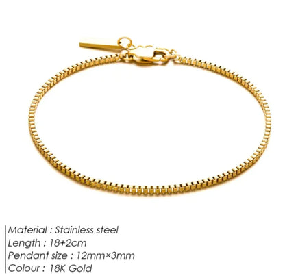 Men's Modern Sleek Minimalist Steel Chain Bracelet