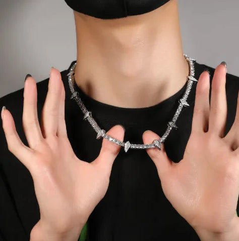 Men's Unique Zircon Diamond Pendant Necklace