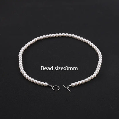 Men's Handmade Imitation Pearl Necklace
