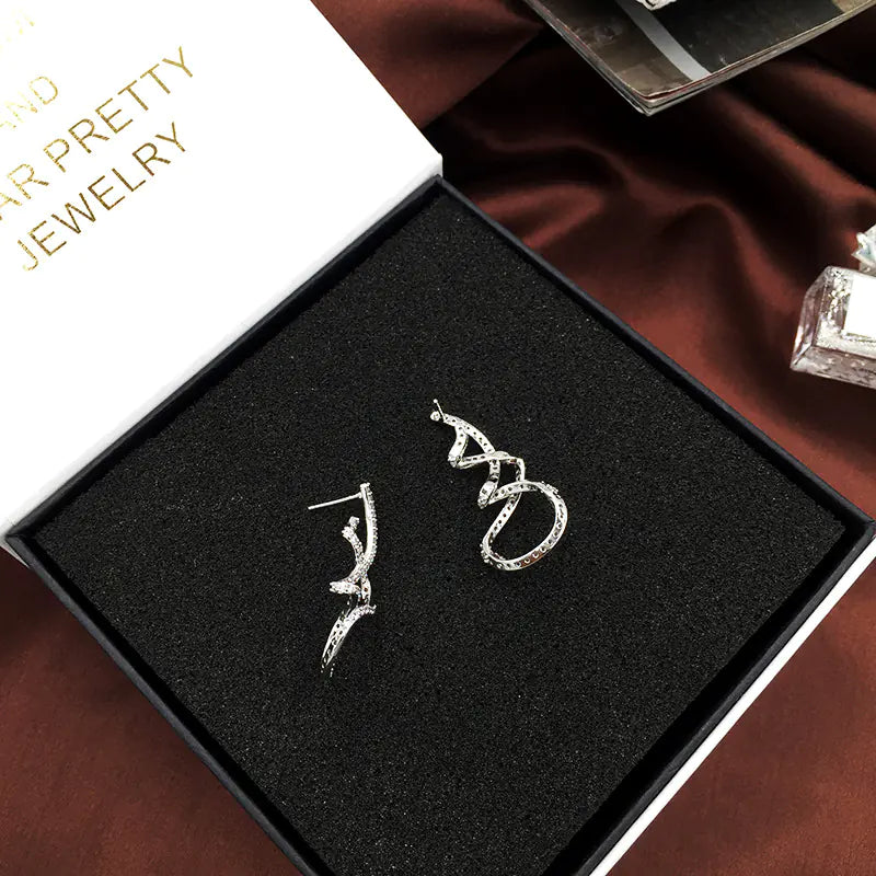 Irregular Twisted Spiral Earrings (Set of Earrings)