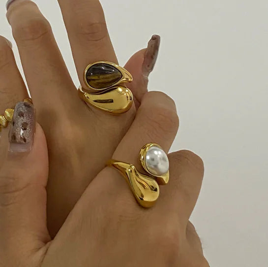 Drop Pearl Ring for Women