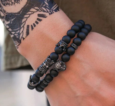 Trendy Handmade Zircon Beaded Men's Bracelet Sets