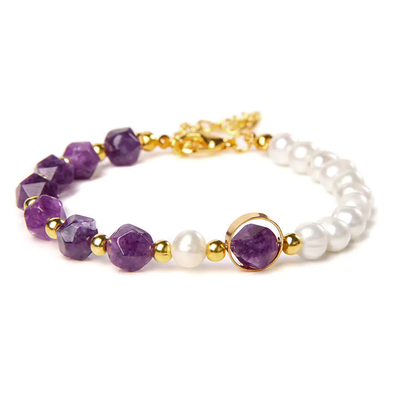Natural Agate Handmade Pearl Women's Bracelet
