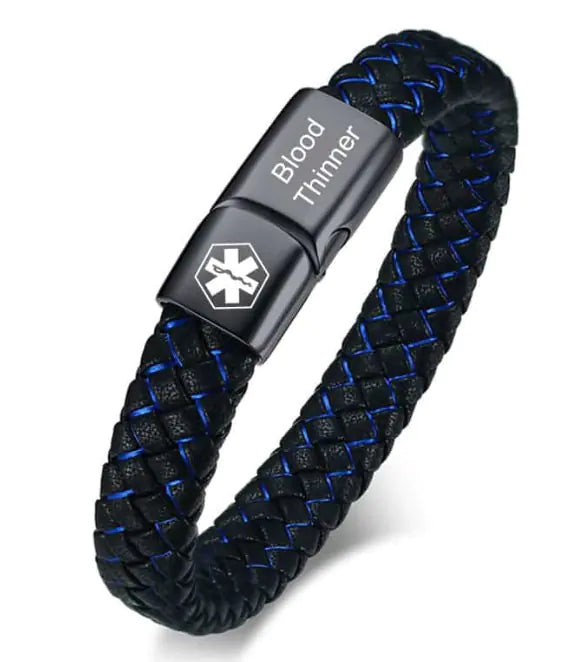 Men's Leather Rope with Titanium Steel Magnetic Buckle
