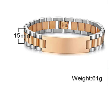 Personalized Stainless Steel Chain Men's Bracelet