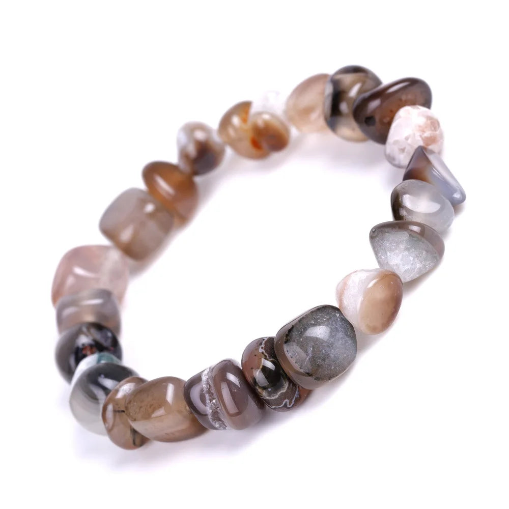 DIEZI Yoga Ethnic Multicolor Natural Irregular Stone Beads