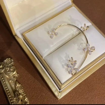 Butterfly Earrings Fashion Jewelry 2020 No Ear Hole Earing Trend Piercings Chain Aretes Accesories for Women Grils Navidad