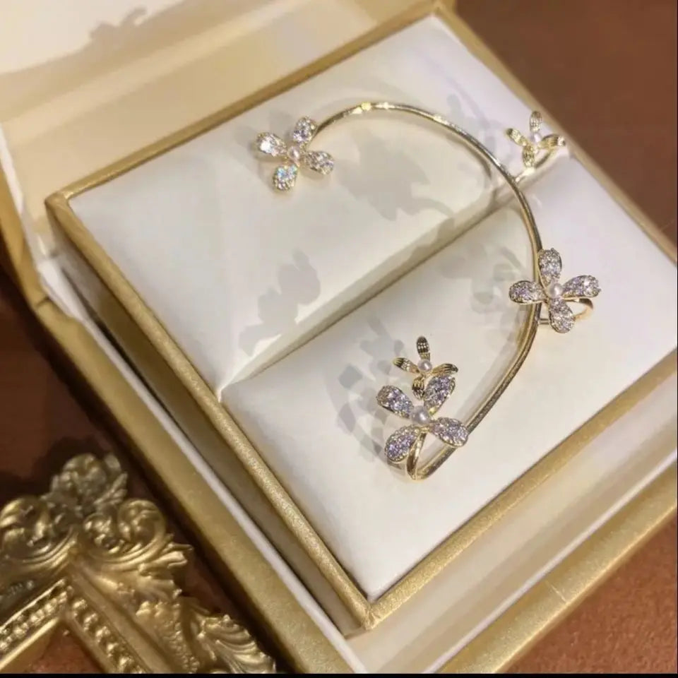 Butterfly Earrings Fashion Jewelry 2020 No Ear Hole Earing Trend Piercings Chain Aretes Accesories for Women Grils Navidad