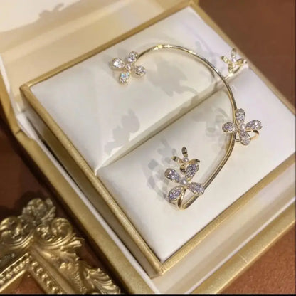 Butterfly Earrings Fashion Jewelry 2020 No Ear Hole Earing Trend Piercings Chain Aretes Accesories for Women Grils Navidad