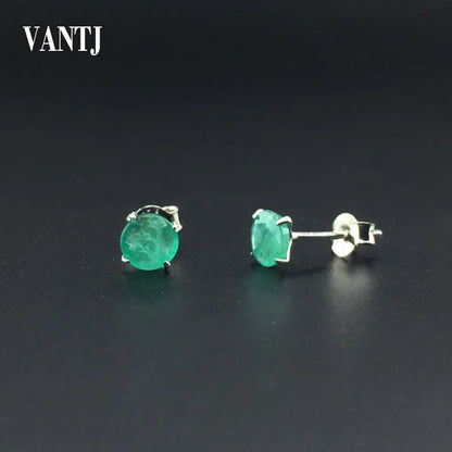 Real Natural Emerald Earrings Sterling 925 Silver Elegant Fine Jewelry For Women Lady Party Wedding Gift with Box