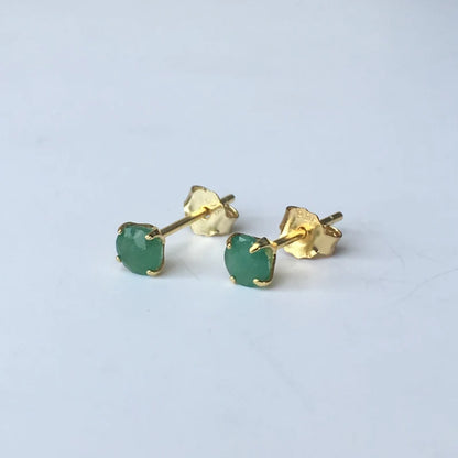 Real Natural Emerald Earrings Sterling 925 Silver Elegant Fine Jewelry For Women Lady Party Wedding Gift with Box