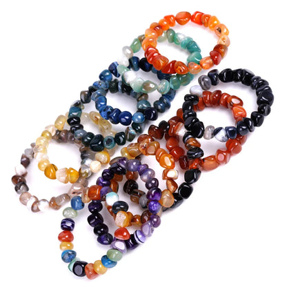 DIEZI Yoga Ethnic Multicolor Natural Irregular Stone Beads