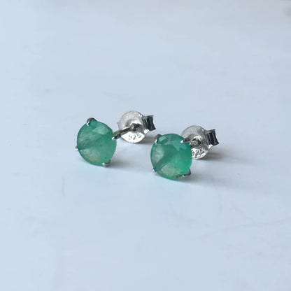 Real Natural Emerald Earrings Sterling 925 Silver Elegant Fine Jewelry For Women Lady Party Wedding Gift with Box