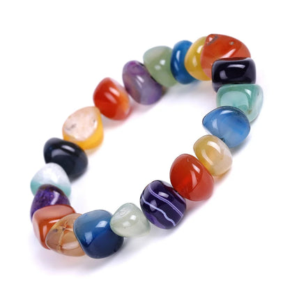 DIEZI Yoga Ethnic Multicolor Natural Irregular Stone Beads