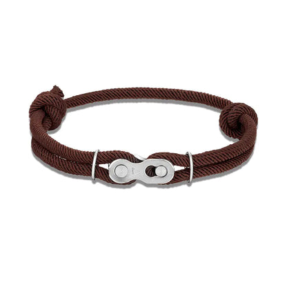 Adjustable Nautical Rope Men's Velcro Bike Bracelet