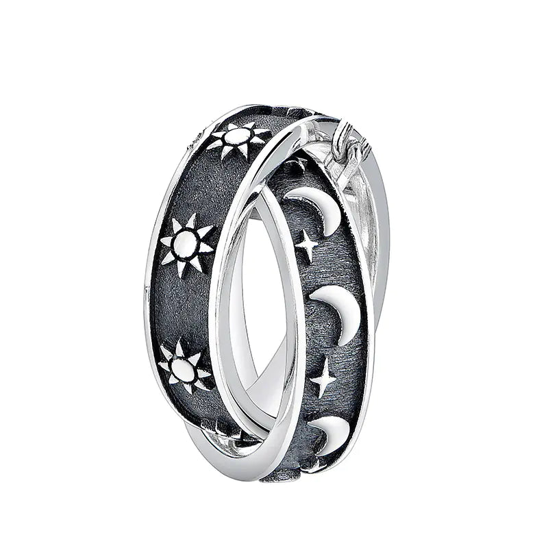 Men's Pendant Necklace - Sun, Moon, and Star Design