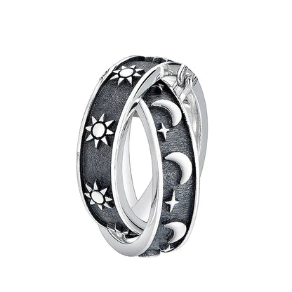 Men's Pendant Necklace - Sun, Moon, and Star Design