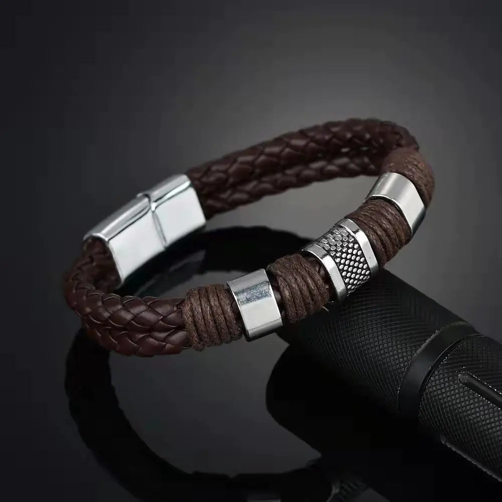Handmade Multi-layer Braided Leather Men's Bracelet