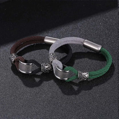 Titanium Steel Milanese Rope Beads Stainless Steel Bracelet