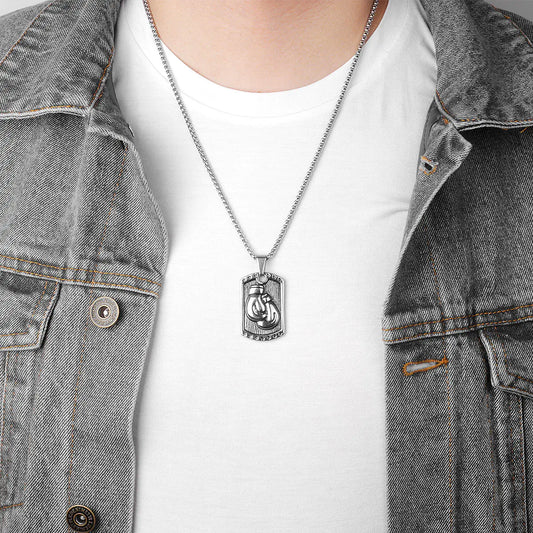 Men's Boxing Glove Pendant Necklace