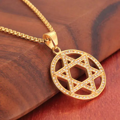 Stainless Steel Men's Necklace with Star Pendant