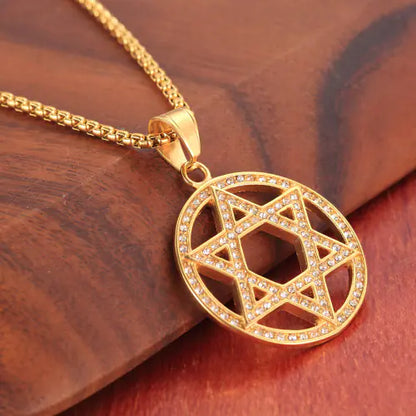 Stainless Steel Men's Necklace with Star Pendant