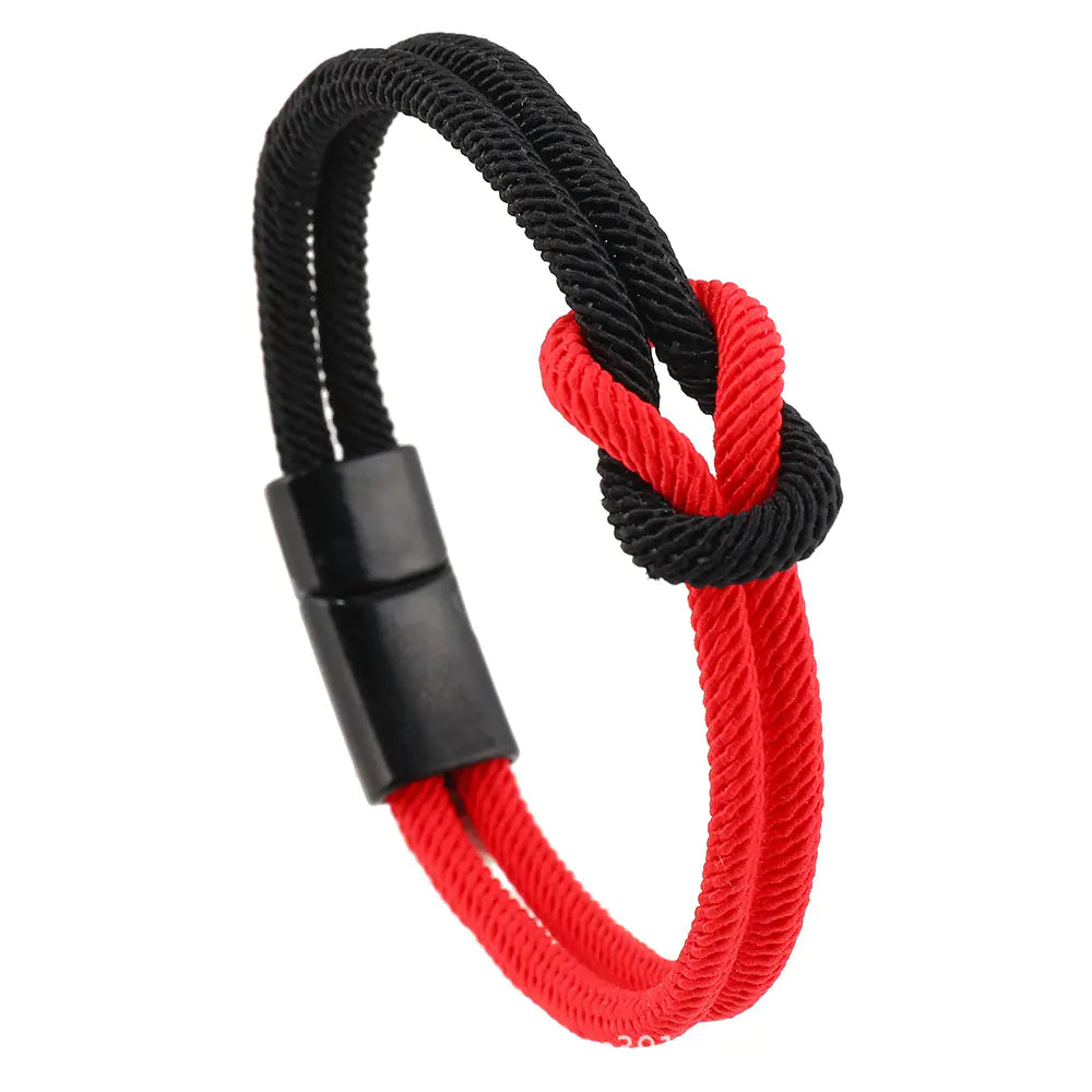 Vintage Milan Rope Magnetic Buckle Bracelet for Men