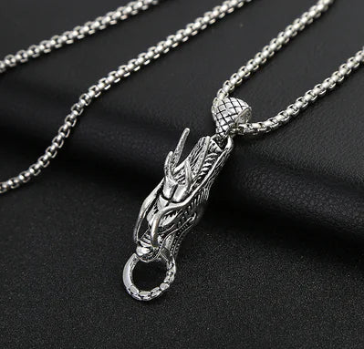 Trendy Men's Necklace with Hip-Hop Pendant and Chain