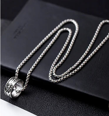 Trendy Men's Necklace with Hip-Hop Pendant and Chain