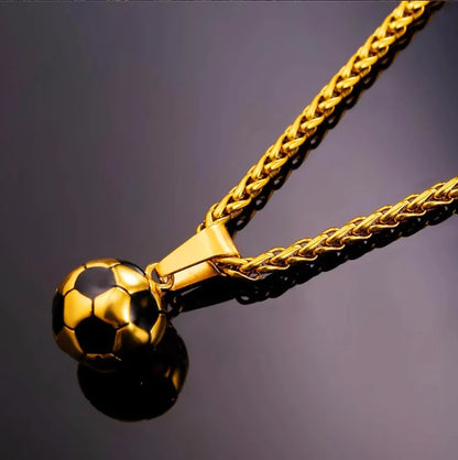 Men's Stainless Steel Football Necklace
