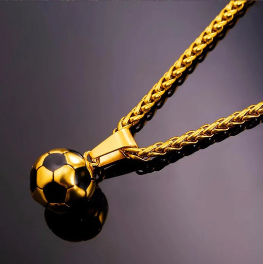 Men's Stainless Steel Football Necklace
