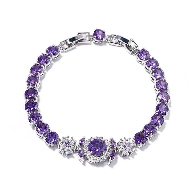 Purple Flower Luxury Women's Bracelet