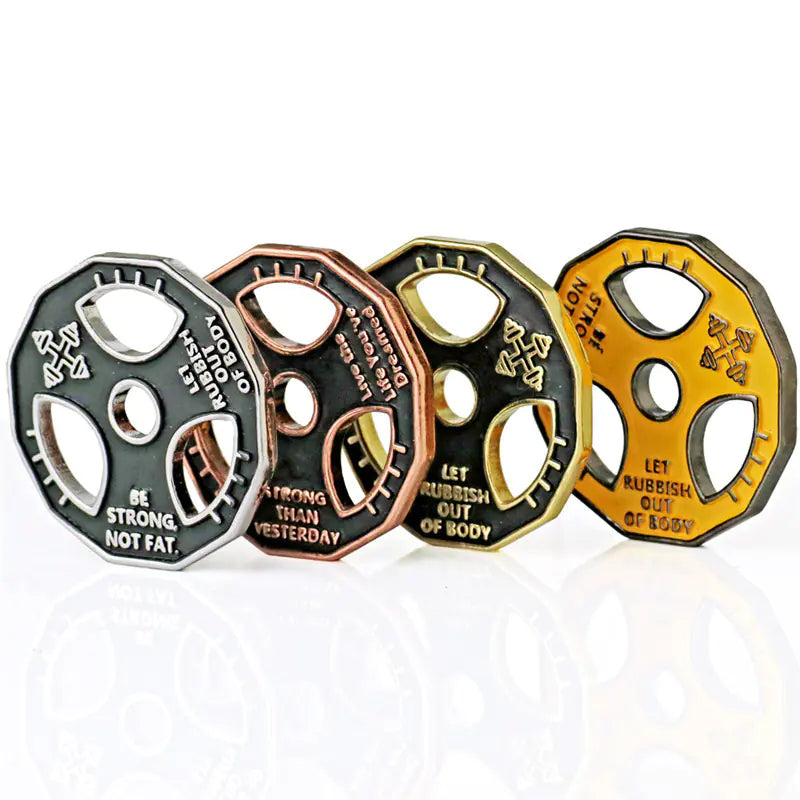 Men's Dumbbell and Steering Wheel Pendant Necklace