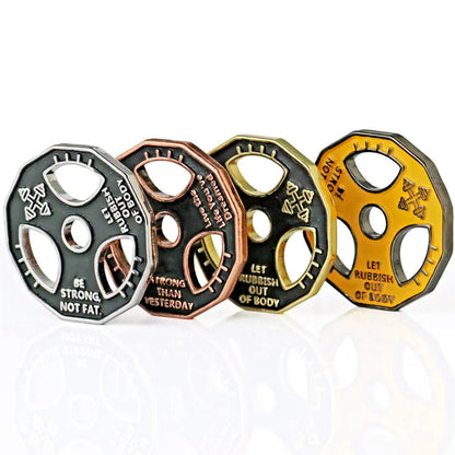 Men's Dumbbell and Steering Wheel Pendant Necklace