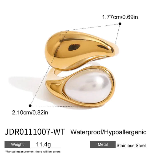 Drop Pearl Ring for Women