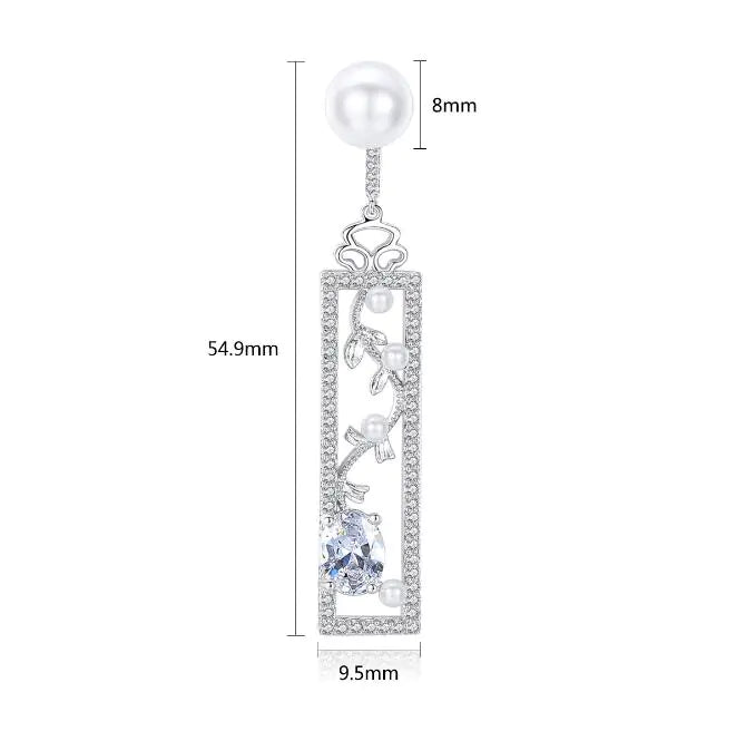 Pearl Earrings, Opal Earrings, Creative Long Earrings