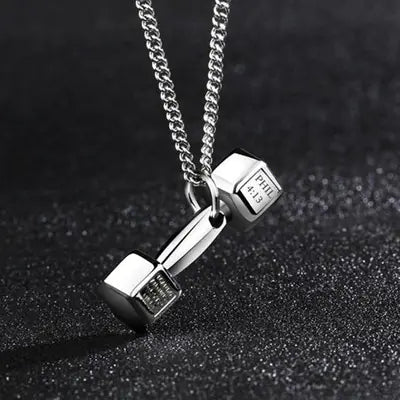 Stylish Dumbbell Necklace for Couples, Men's Pendant