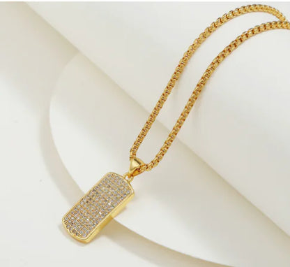 Men's Vintage Czech Crystal Necklace