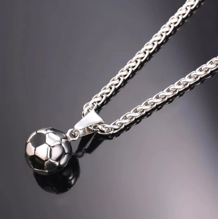 Men's Stainless Steel Football Necklace