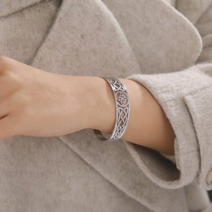 Luxury Stainless Steel Women's Cuff Bracelet