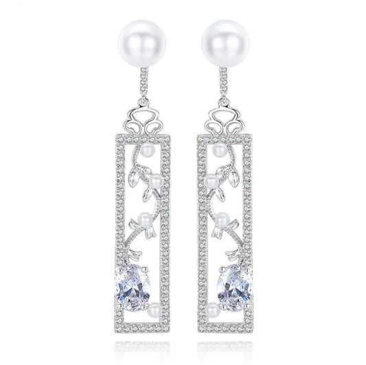 Pearl Earrings, Opal Earrings, Creative Long Earrings