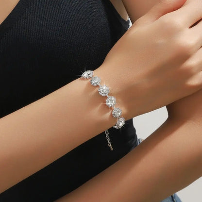 Water Drop Crystal Rhinestone Jewelry Set Diamond Bracelet Exquisite Tassels Earrings Luxury Shining Necklace Women