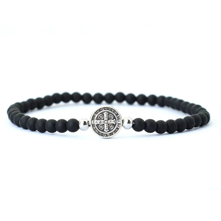 Trendy Jesus Cross Beaded Bracelet