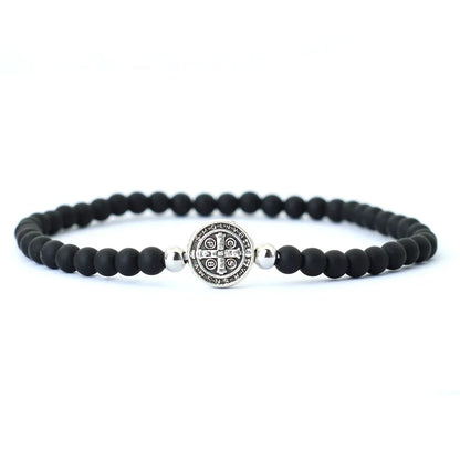 Trendy Jesus Cross Beaded Bracelet