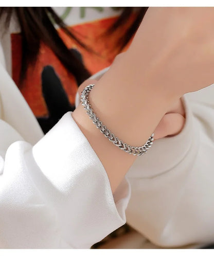 Starry Hip-Hop Stainless Steel Chain Men's Bracelet