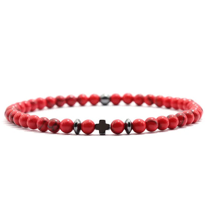 Simple Cross Beaded Bracelet